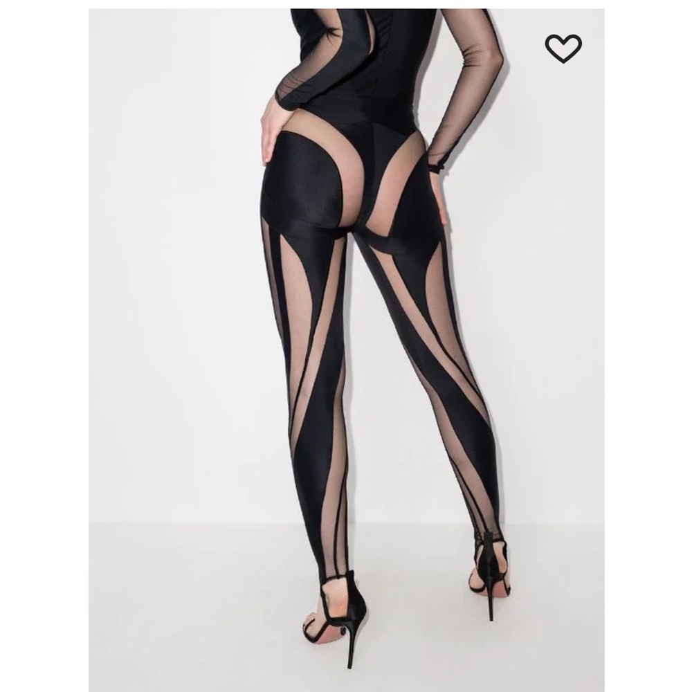 Mugler Sheer Spiral Leggings/ light to medium - Picture 4 of 7